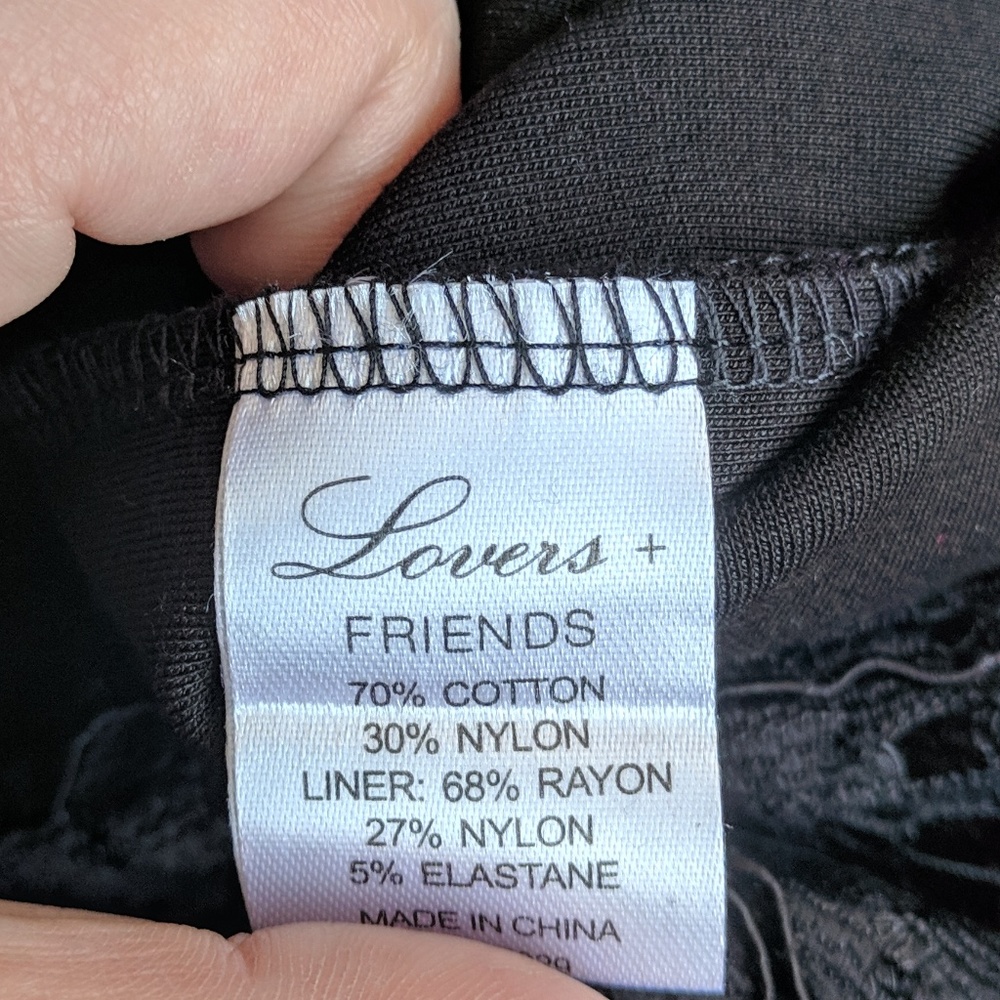 Lovers + Friends Eve Black Lace Cut Out Romper - Picture 8 of 8